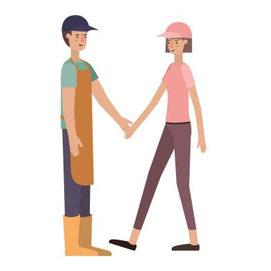 Genç çift avatar karakter