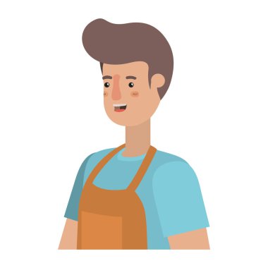 adam bahçıvan önlük avatar karakter ile