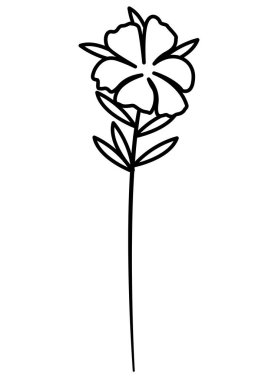 güzel çiçek ile izole simgesi yapraklar