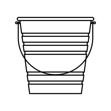 şirin kova izole simgesi