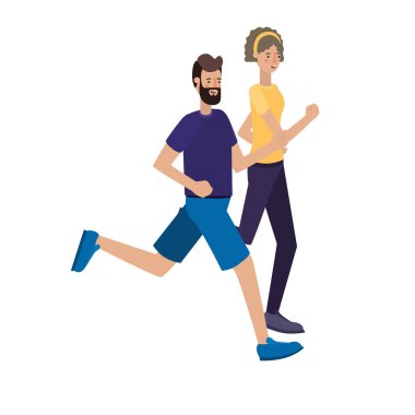 Genç çift avatar karakter