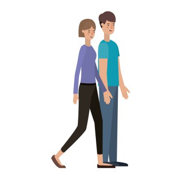 Genç çift avatar karakter