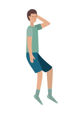poz avatar karakter uyku ile genç adam
