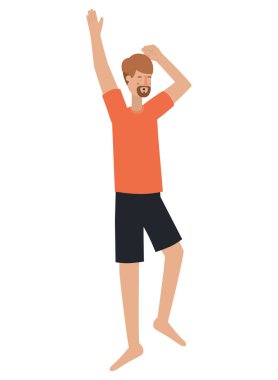 poz avatar karakter uyku ile genç adam