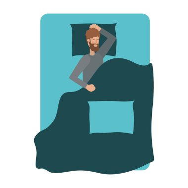 Yatak avatar karakter genç adam