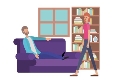 Genç çift avatar karakter