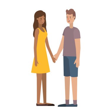 Genç çift avatar karakter