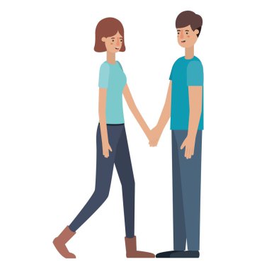 Genç çift avatar karakter