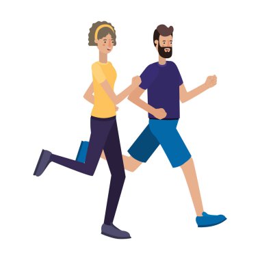 Genç çift avatar karakter