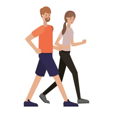 Genç çift avatar karakter