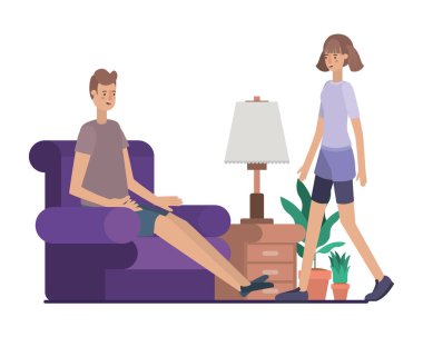 Genç çift avatar karakter