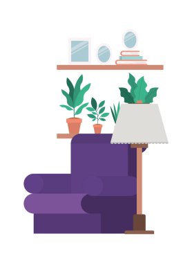 houseplants ve lamba oturma odası