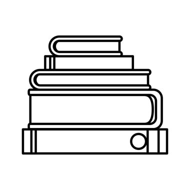 yığın kitapları izole edilmiş simge