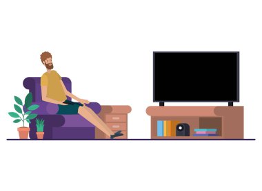 oturma odası avatar karakter genç adam