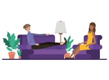 oturma odası avatar karakter genç kadınlarda