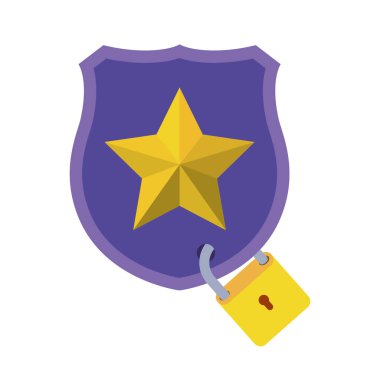 yıldız izole kutsal kişilerin resmi ile kalkan