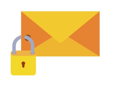 kapalı mektup ile izole asma kilit kutsal kişilerin resmi