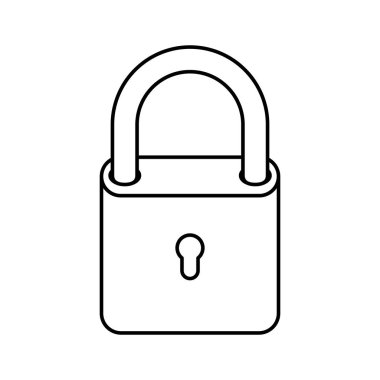 asma kilit kilitli izole simgesi