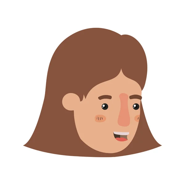 Head of woman avatar character — Stock Vector