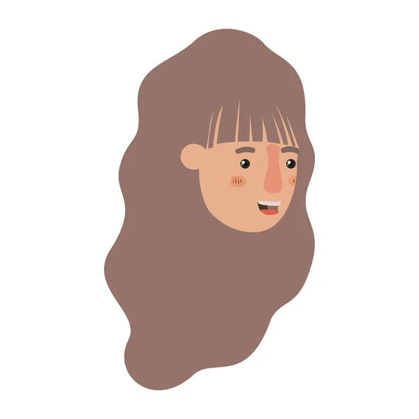 Cabeza del personaje avatar mujer — Vector de stock