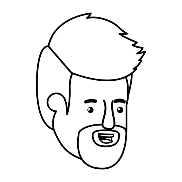 Cabeza del joven personaje avatar — Vector de stock