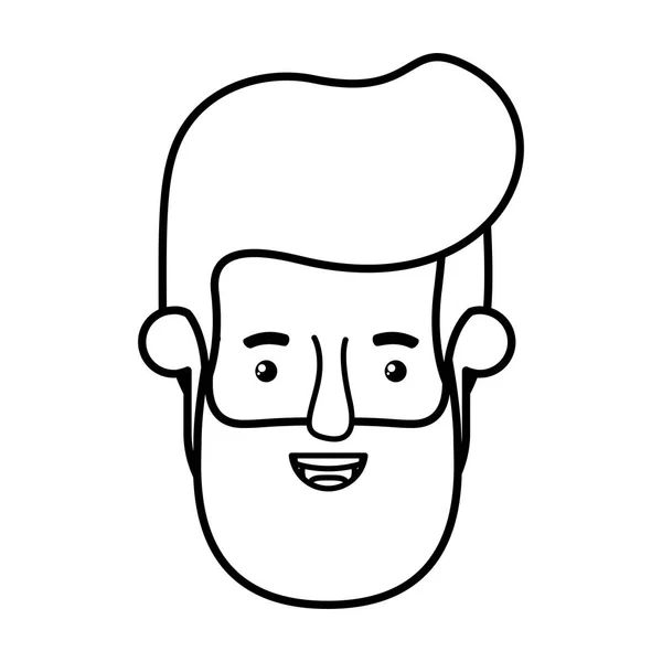 Cap de tânăr personaj avatar — Vector de stoc