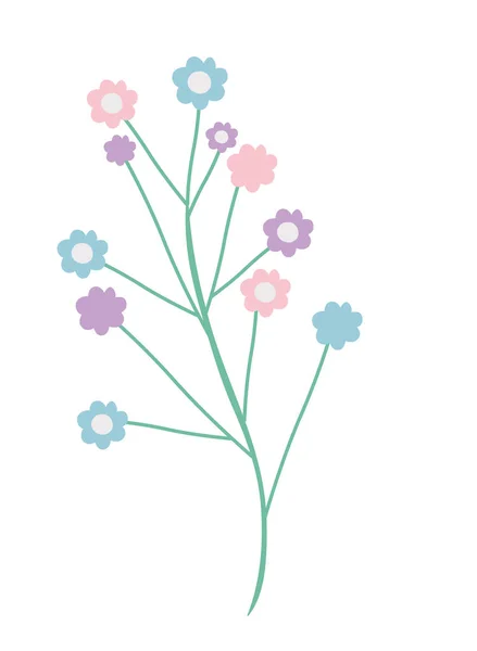 아름 다운 꽃 고립 된 아이콘 — 스톡 벡터