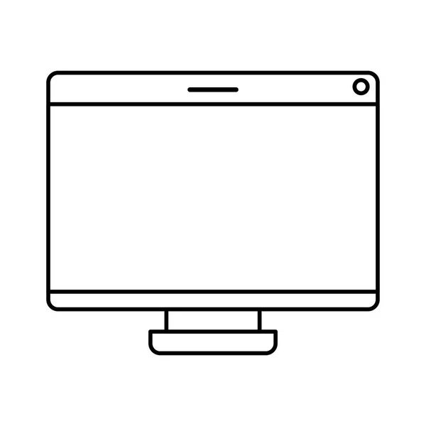 Ícone isolado da tela do computador — Vetor de Stock