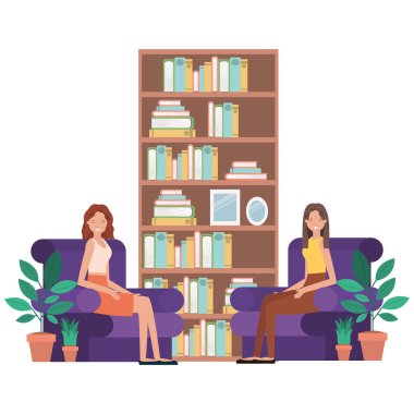 oturma odası avatar karakter genç kadınlarda