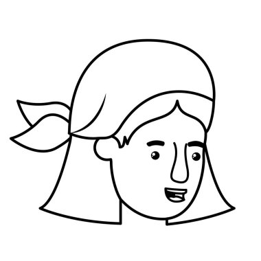 bandana avatar karakter kadınla Başkanı