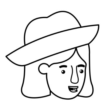 kadın şapka avatar karakter ile Başkanı