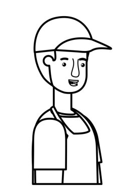 adam bahçıvan önlük avatar karakter ile