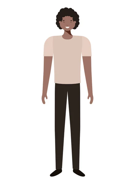 Giovane afro avatar personaggio — Vettoriale Stock