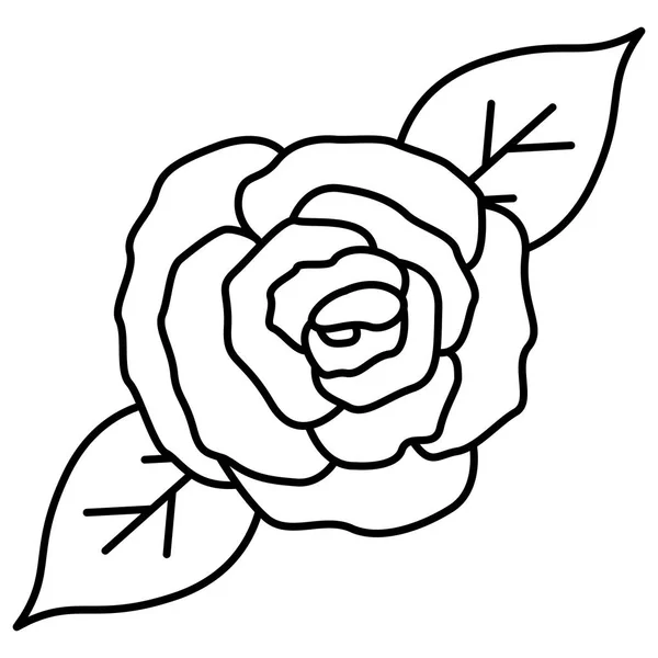 Vacker ros isolerade ikon — Stock vektor