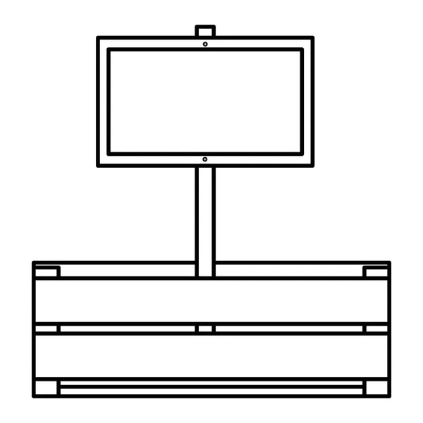 Houten mand met geïsoleerde labelpictogram — Stockvector