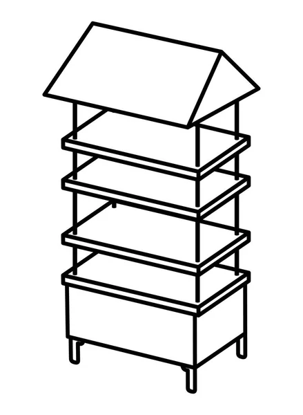 Quiosque loja ícone isolado — Vetor de Stock