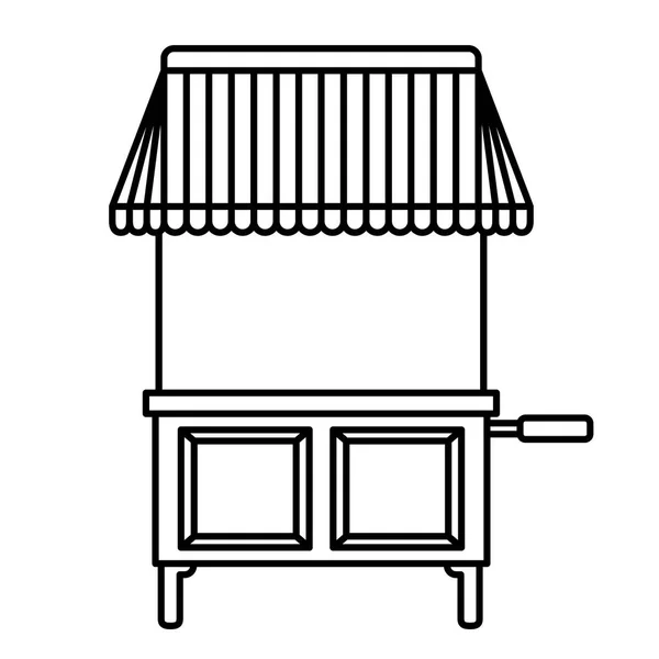 Kiosk geïsoleerde pictogram van de opslag — Stockvector