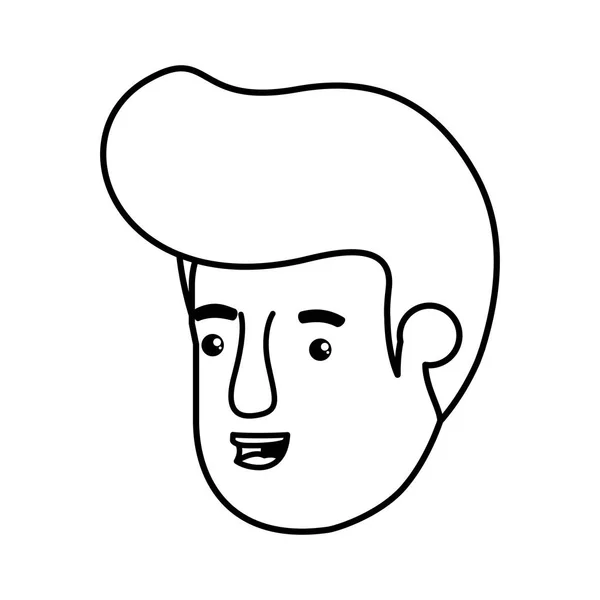 Cabeza del hombre carácter avatar — Vector de stock