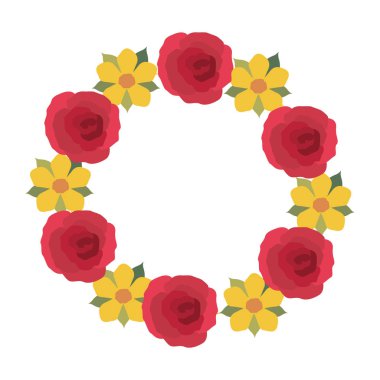 çerçeve çok gül izole simgesinin