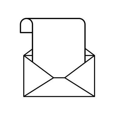 açık mektup izole simgeler