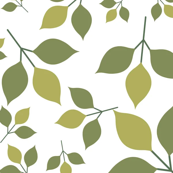 Bonito folhas padrão fundo isoalted ícone — Vetor de Stock
