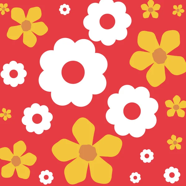 아름 다운 꽃 장식 패턴 고립 된 아이콘 — 스톡 벡터