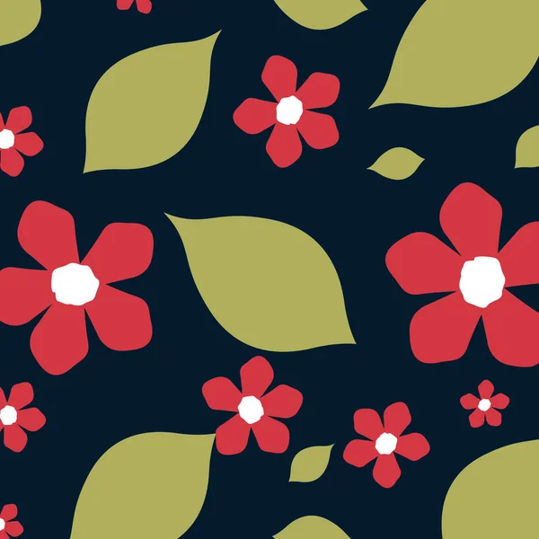 Vackra blommor dekorativt mönster isolerade ikonen — Stock vektor