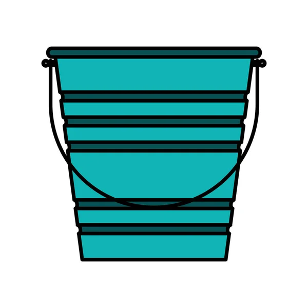 Roztomilý kbelík izolované ikona — Stockový vektor