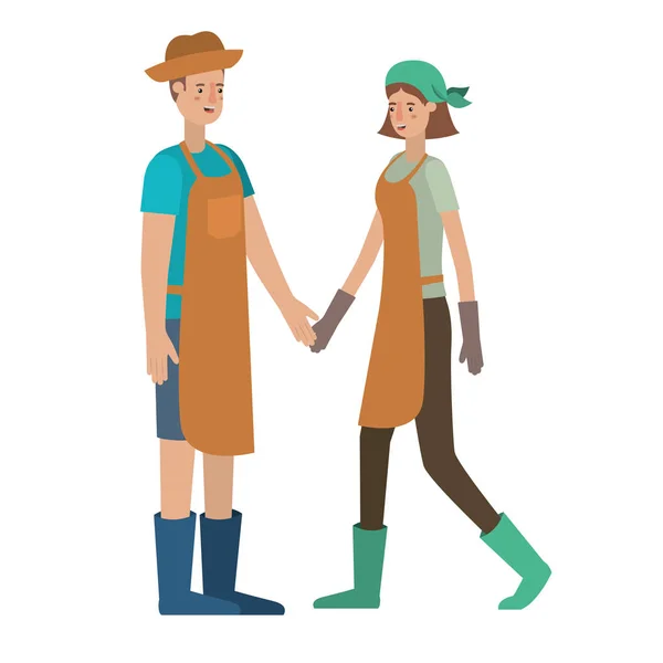 Jeune couple avatar personnage — Image vectorielle