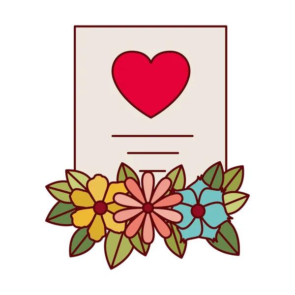 Seznam dárků izolované ikonou květiny — Stockový vektor