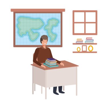 Coğrafya dersinde öğretmen