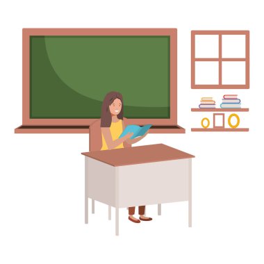 kadın öğretmen sınıfta