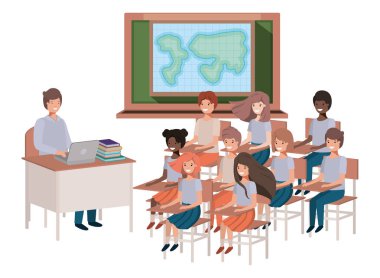 Öğretmen öğrencileri ile Coğrafya sınıfı