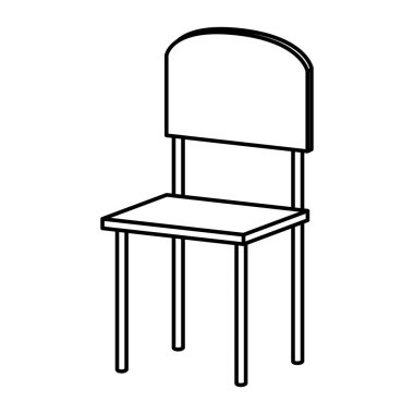 izole ahşap sandalye simge